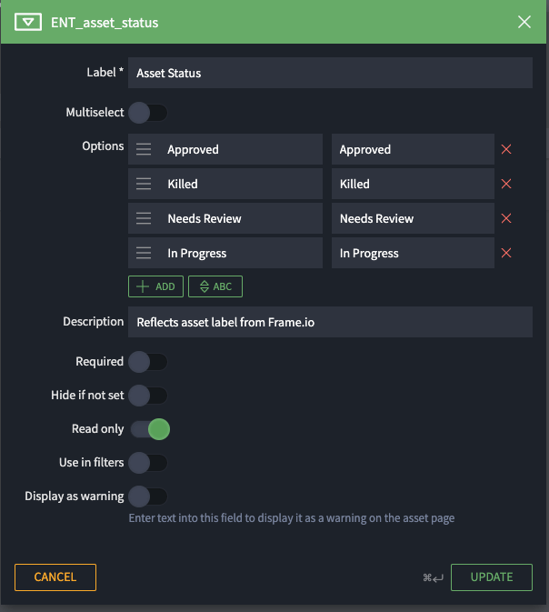 Image 8.1 - iconik Metadata Status